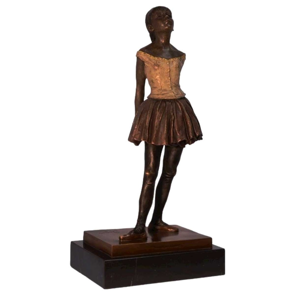 [LA-45956] Bronzeskulptur Bronzefigur Kleine Tänzerin Im Alter Von Vierzehn Jahren