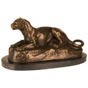 Bronzeskulptur Bronzefigur Liegende Löwin