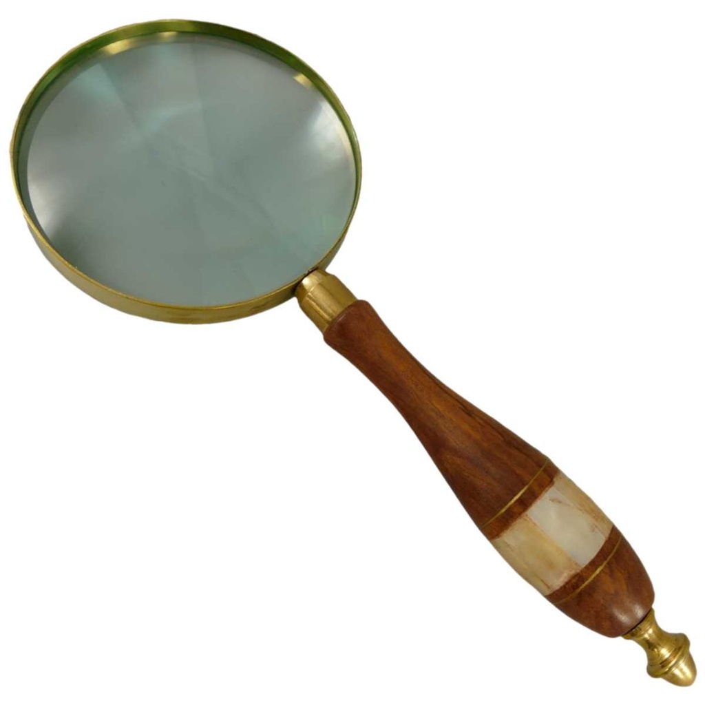 [LA-46005] Leselupe Handlupe Vergrößerungsglas Messing #46005