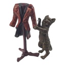 Bronzeskulptur Bronzefigur Schneiderkatze