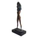 Bronzeskulptur Bronzefigur Frau Entkleidende Dame