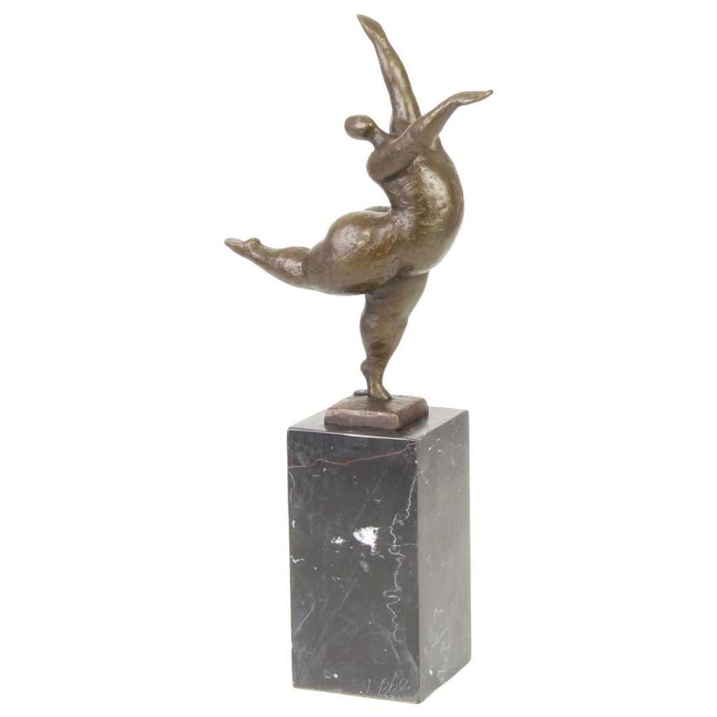 [LA-46079] Bronzeskulptur Bronzefigur Frau Abstrakt-Stil #46079