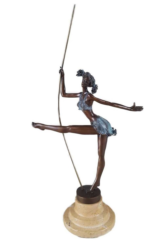 [LA-46099] Bronzeskulptur Bronzefigur Ballerina Balletttänzerin #46099