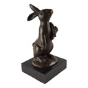 Bronzeskulptur Bronzefigur Osterhase mit Karotte/Möhre Osterdeko Ostern