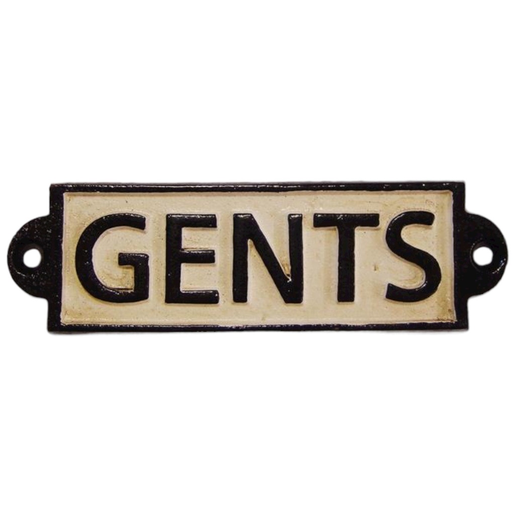 [LA-46171] Wandschild Wandplakette Gusseisen Gents