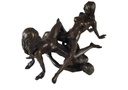 Bronzeskulptur Bronzefigur Erotik Erotische Bronzegruppe (Dreier)