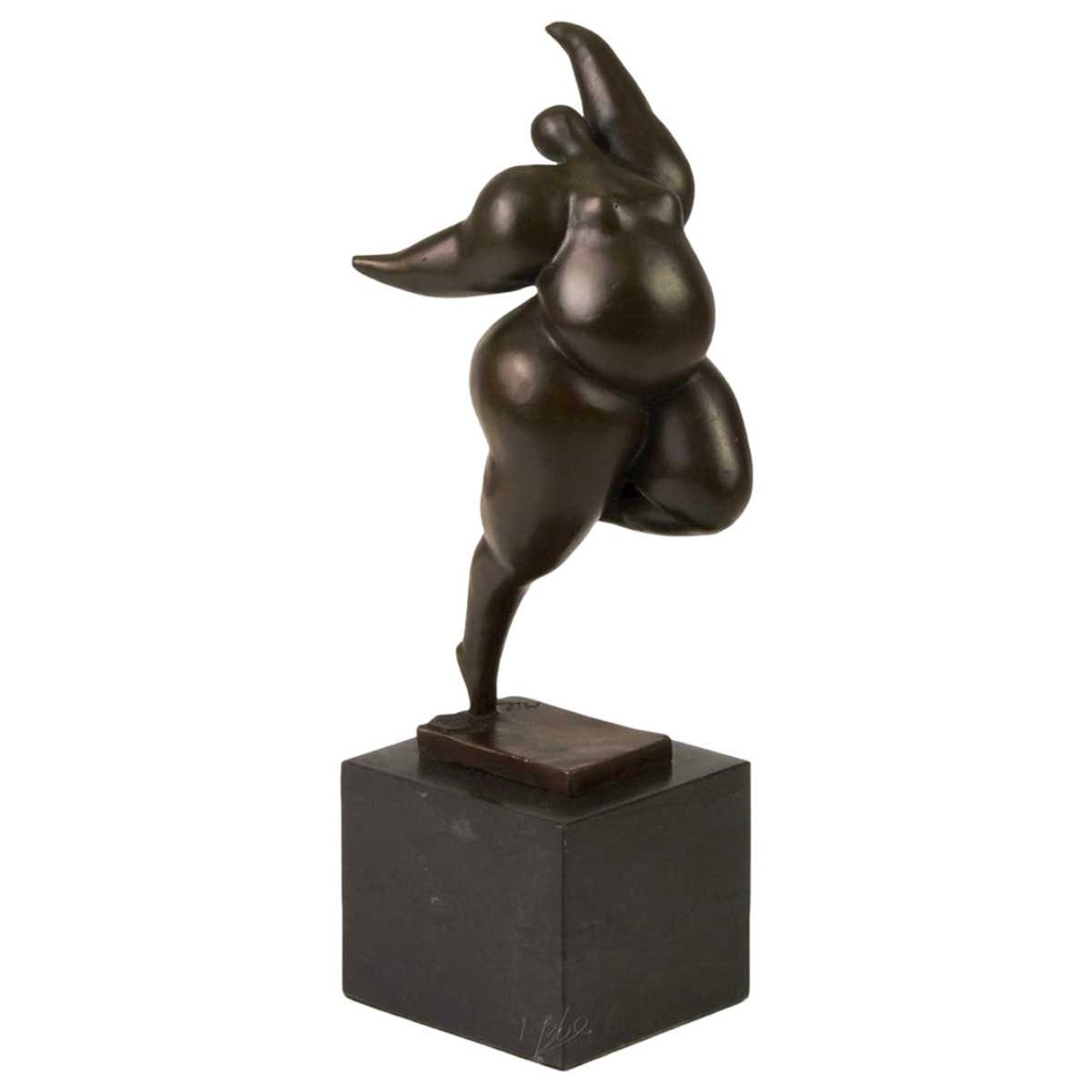 [LA-46278] Bronzeskulptur Bronzefigur Frau Abstrakt-Stil #46278