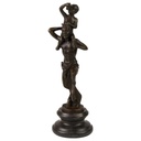 Bronzeskulptur Bronzefigur Faun mit Kleinem Bacchus