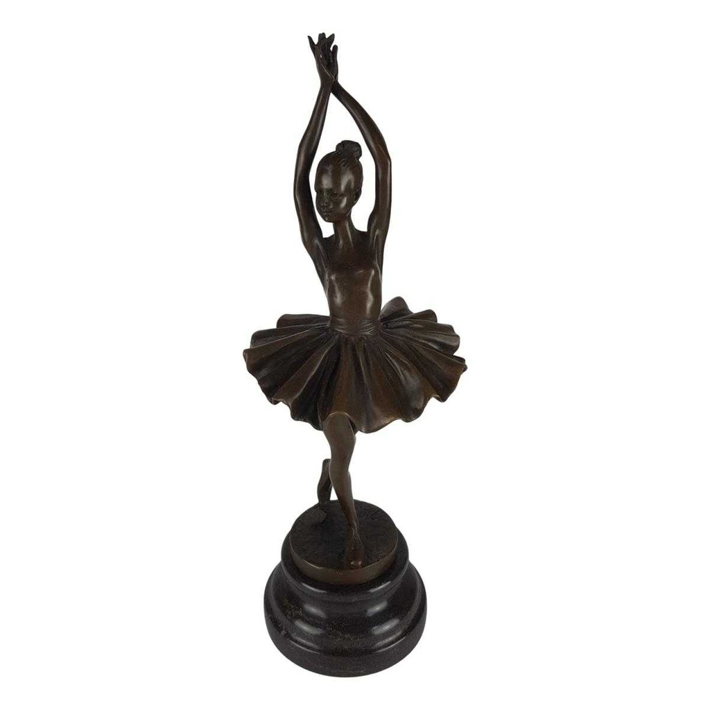 [LA-46303] Bronzeskulptur Bronzefigur Ballerina Balletttänzerin