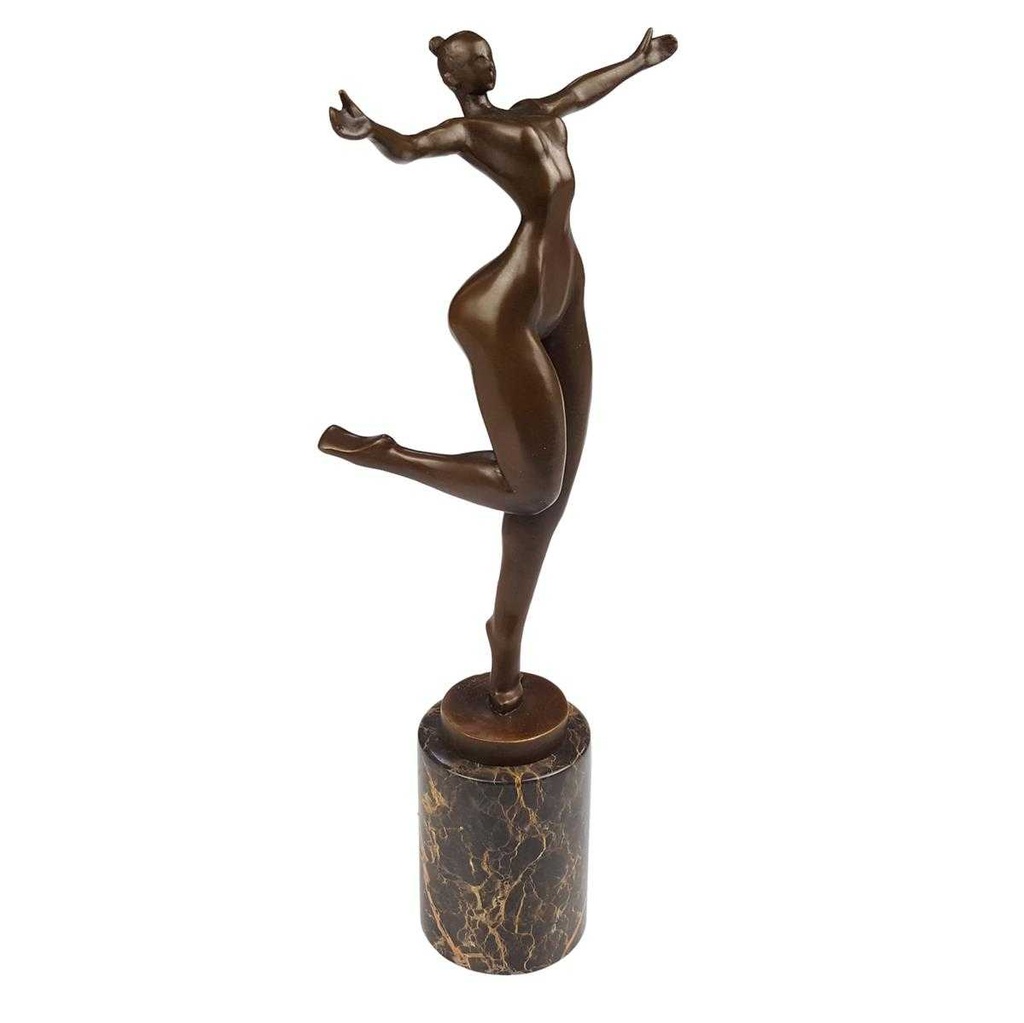 [LA-46482] Bronzeskulptur Bronzefigur Frau Modern Abstrakt-Stil #46482