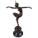 Bronzeskulptur Bronzefigur Frau Tänzerin Con Brio Antik-Stil