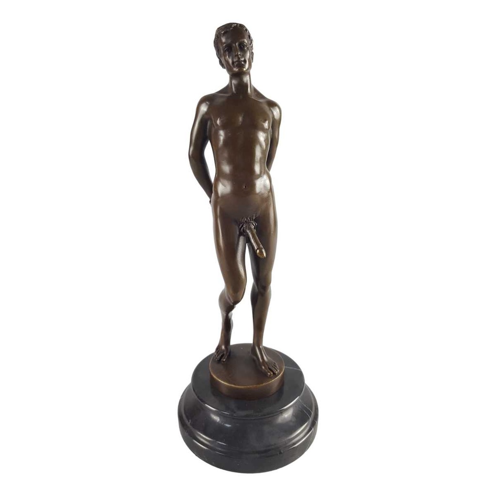 [LA-46524] Bronzeskulptur Bronzefigur Erotik Art-Deco-Stil