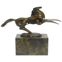 Bronzeskulptur Bronzefigur Sich Aufbäumendes Pferd Abstrakt-Stil
