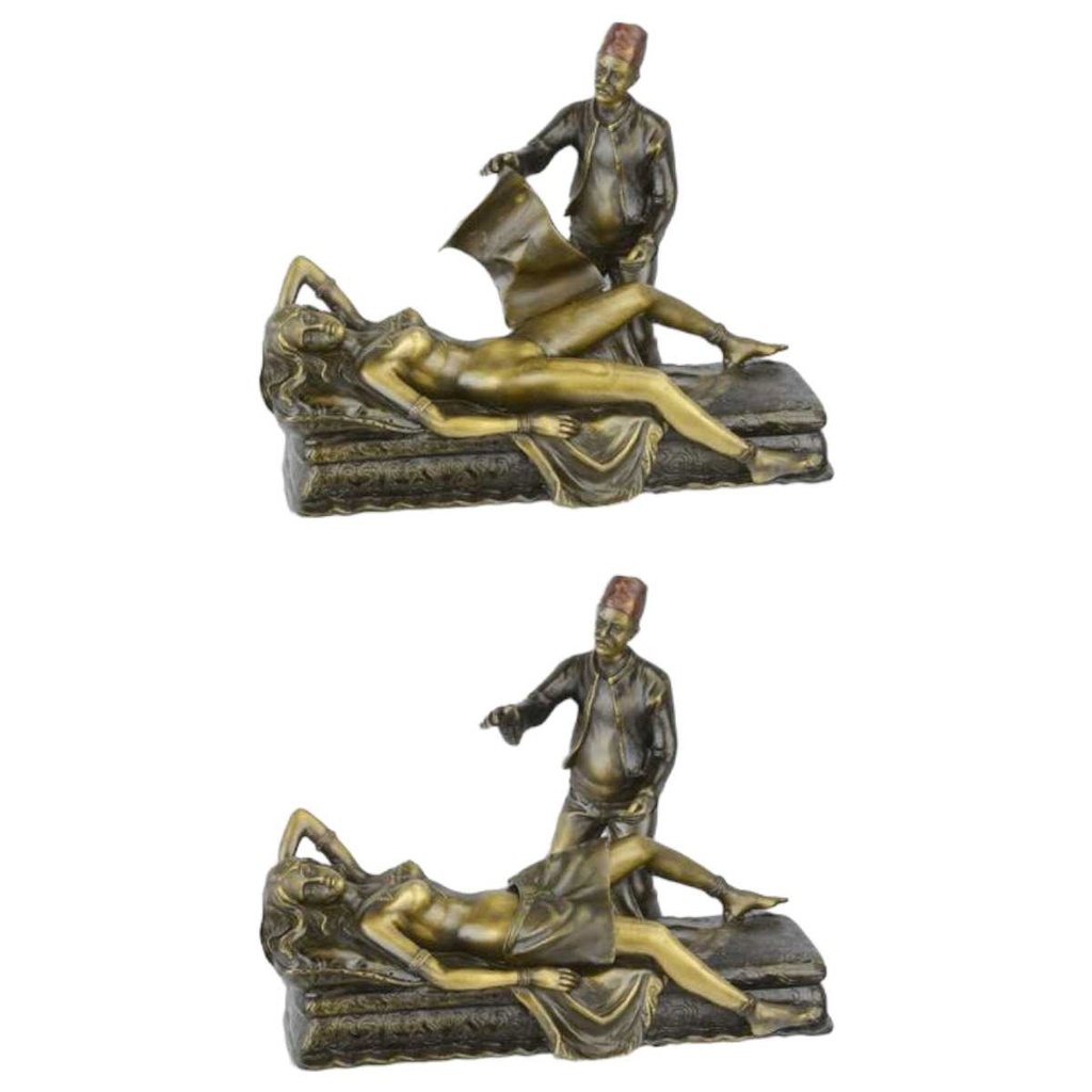 [LA-47117] Bronzeskulptur Bronzefigur Liegende Nackte Frau