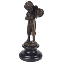 Bronzeskulptur Bronzefigur Junge Zündet Eine Zigarette An