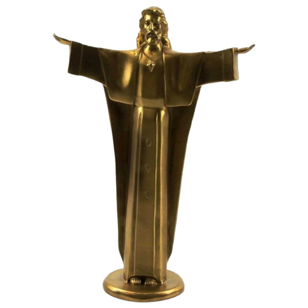[LA-47191] Bronzeskulptur Bronzefigur Christus Der Erlöser