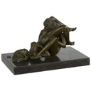 Bronzeskulptur Bronzefigur Erotik zwei Frauen Lesben Beim Oralverkehr