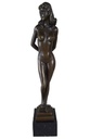 Bronzeskulptur Bronzefigur Stehende Frau
