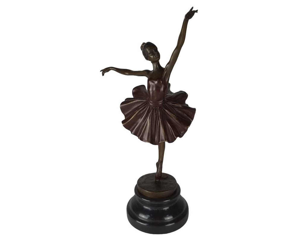 [LA-49794] Bronzeskulptur Bronzefigur Ballerina Balletttänzerin #49794