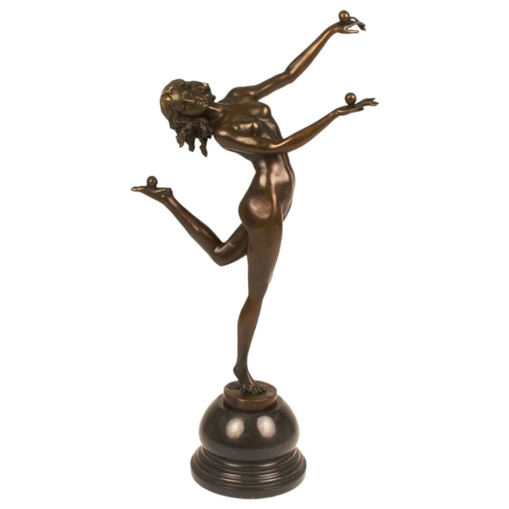 [LA-49796] Bronzeskulptur Bronzefigur Trickstress