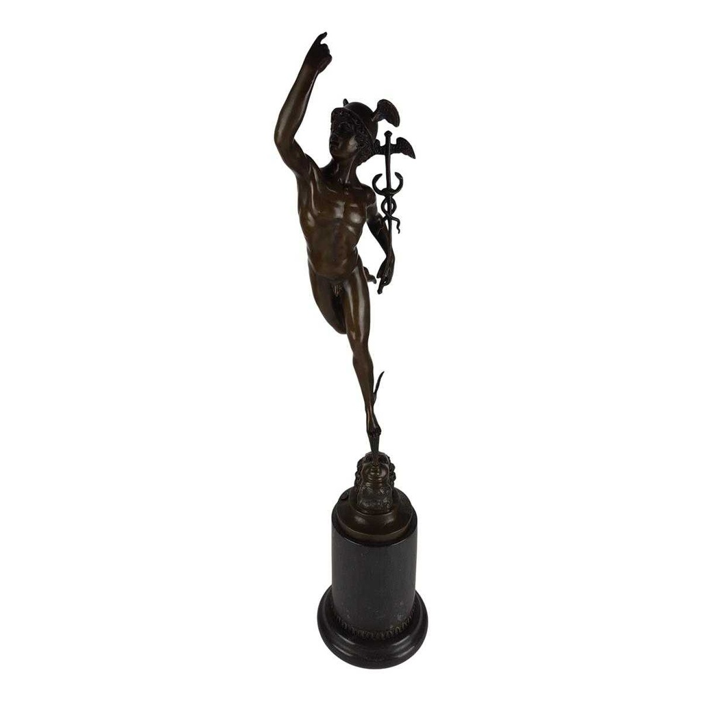 [LA-49801] Bronzeskulptur Bronzefigur Merkur