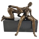Bronzeskulptur Bronzefigur Erotik Akt Paar Mann Frau