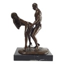 Bronzeskulptur Bronzefigur Erotik Akt verliebtes Paar Mann Frau