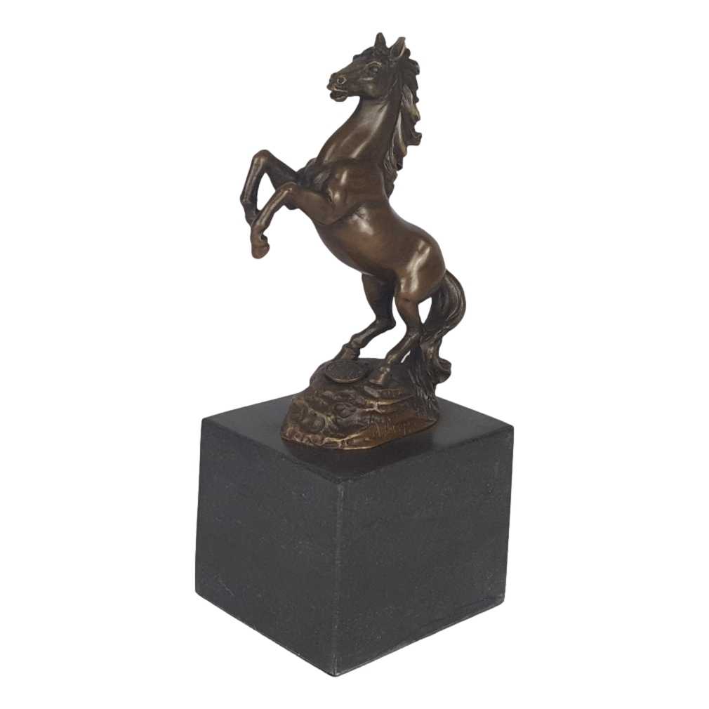 [LA-49920] Bronzeskulptur Bronzefigur Aufzuchthengst