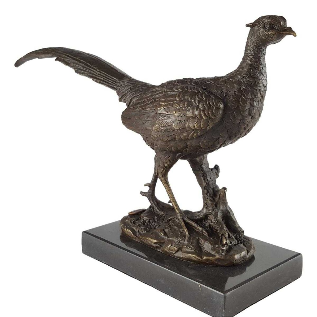 [LA-49921] Bronzeskulptur Bronzefigur Fasan