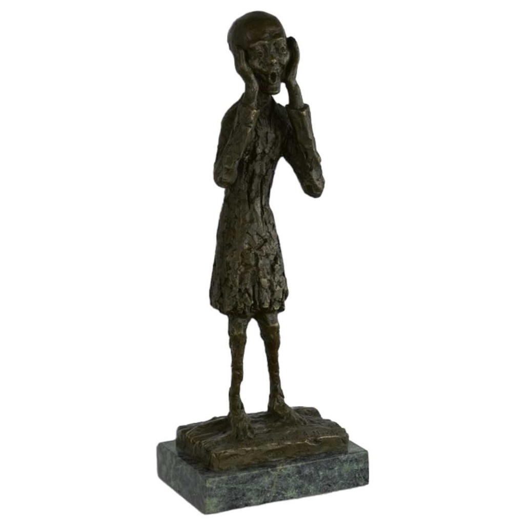 [LA-50195] Bronzeskulptur Bronzefigur Der Schrei