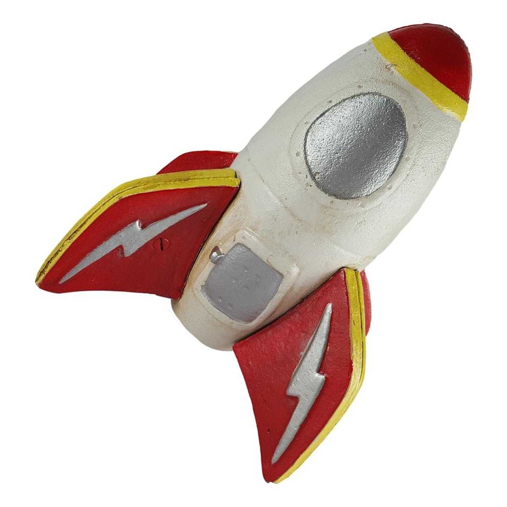 [LA-50323] Spardose Geldbank Skulptur Gusseisen Rakete