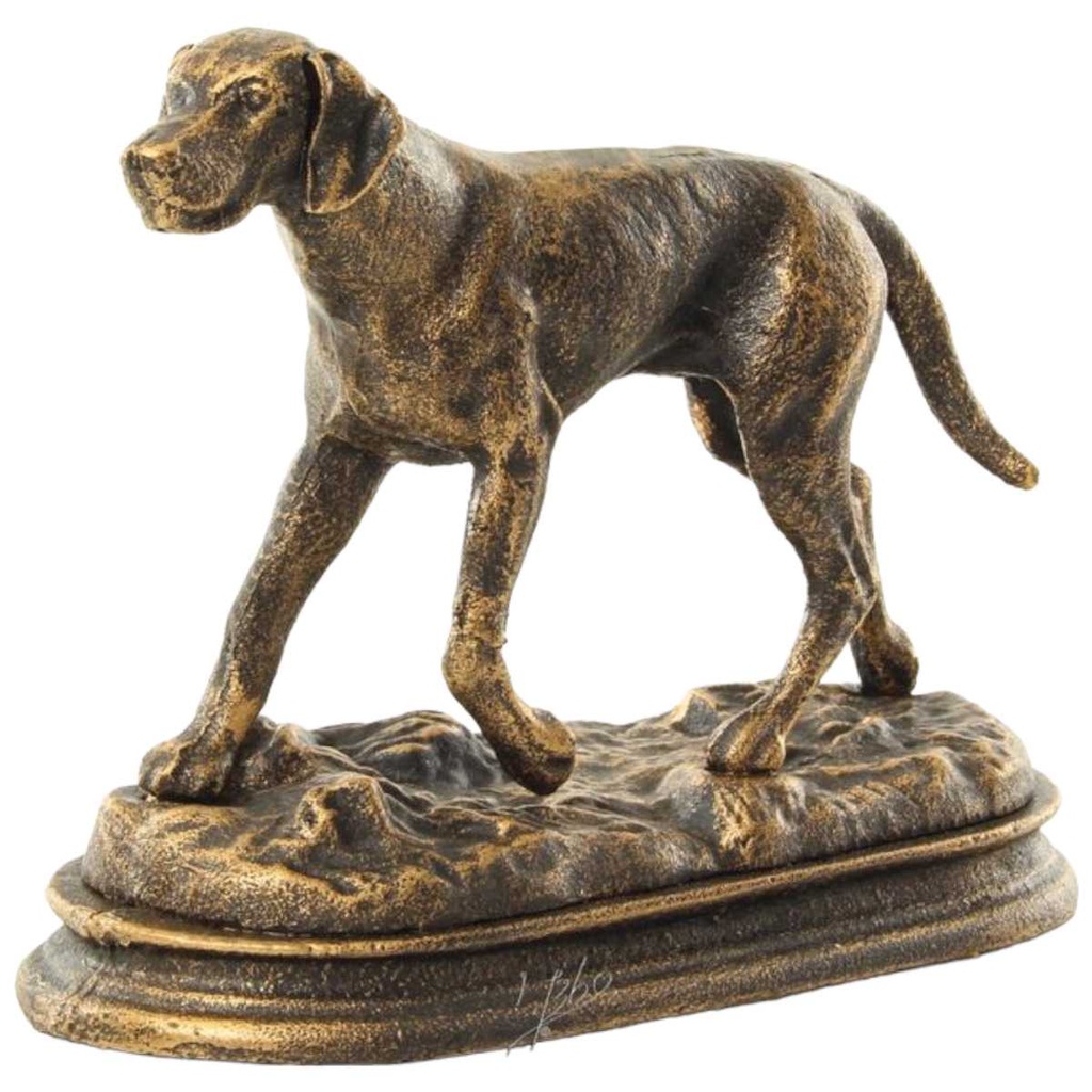 [LA-50329] Skulptur Figur Gusseisen Hunde