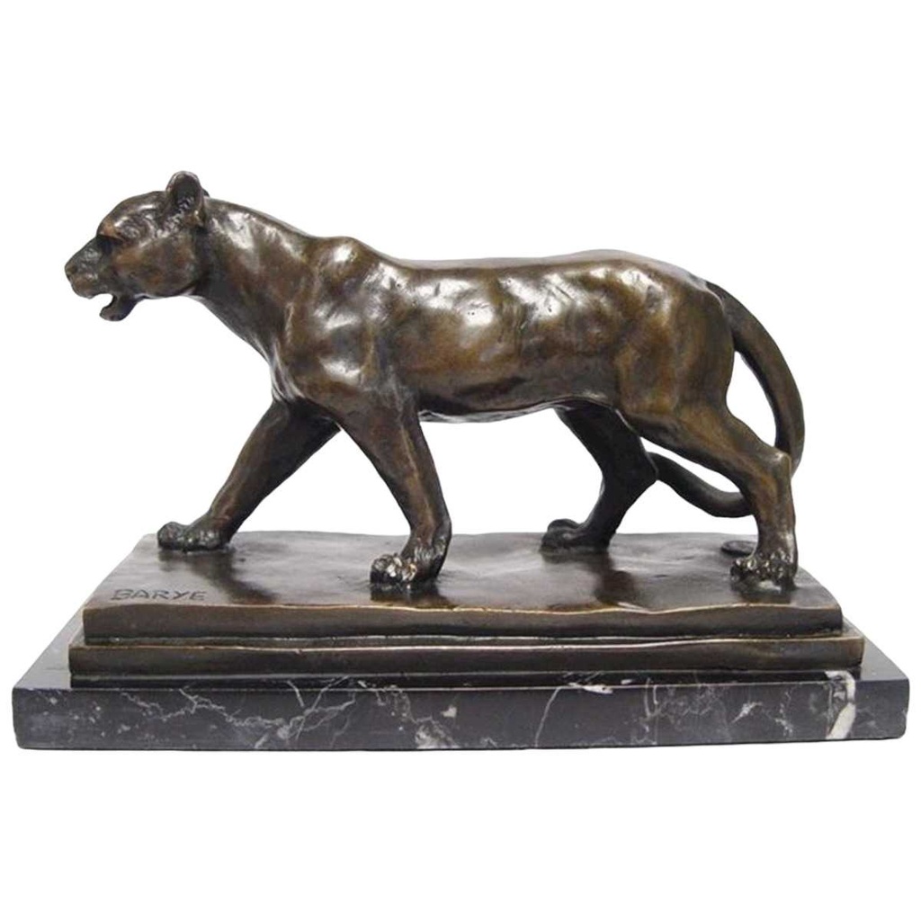 [LA-59717] Bronzeskulptur Bronzefigur Löwin