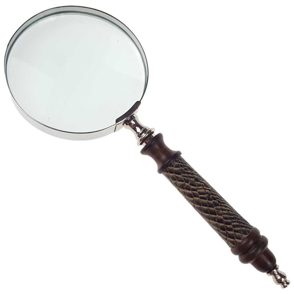 [LA-59923] Leselupe Handlupe Vergrößerungsglas Glas vernickelt #59923