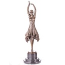 Bronzeskulptur Bronzefigur Tänzerin nach D.H.Chiparus Art-Deco-Stil