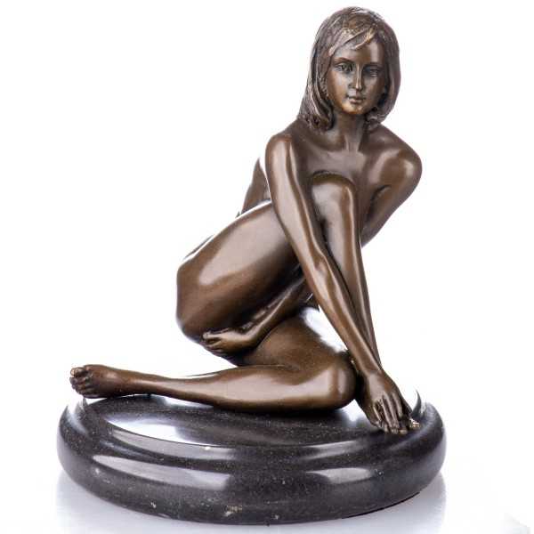 [LA-62677] Bronzeskulptur Bronzefigur Weiblicher Akt #62677
