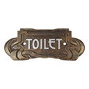 Wandschild Wandplakette Gusseisen Art Nouveau Toilet