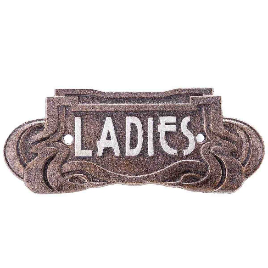 [LA-63092] Wandschild Wandplakette Gusseisen Art Nouveau Ladies