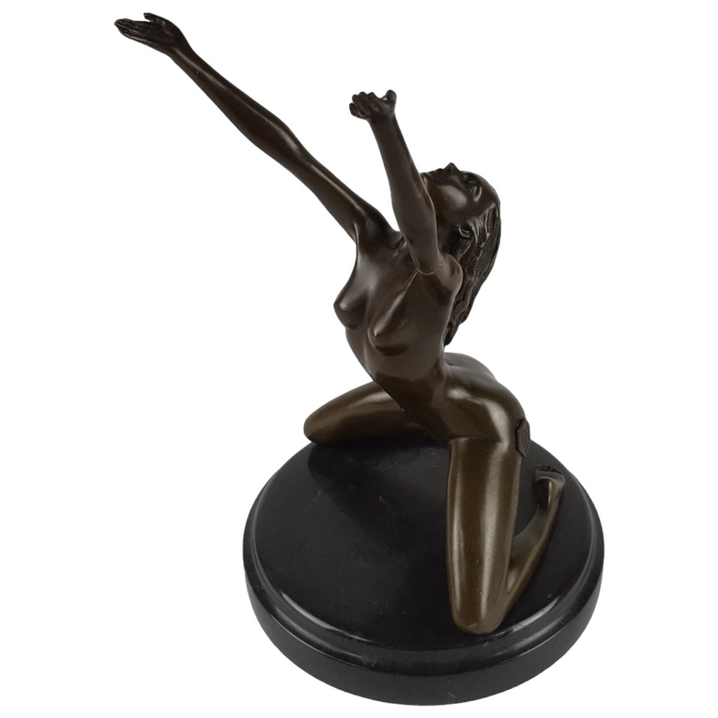 [LA-64575] Bronzeskulptur Bronzefigur Frau Akt