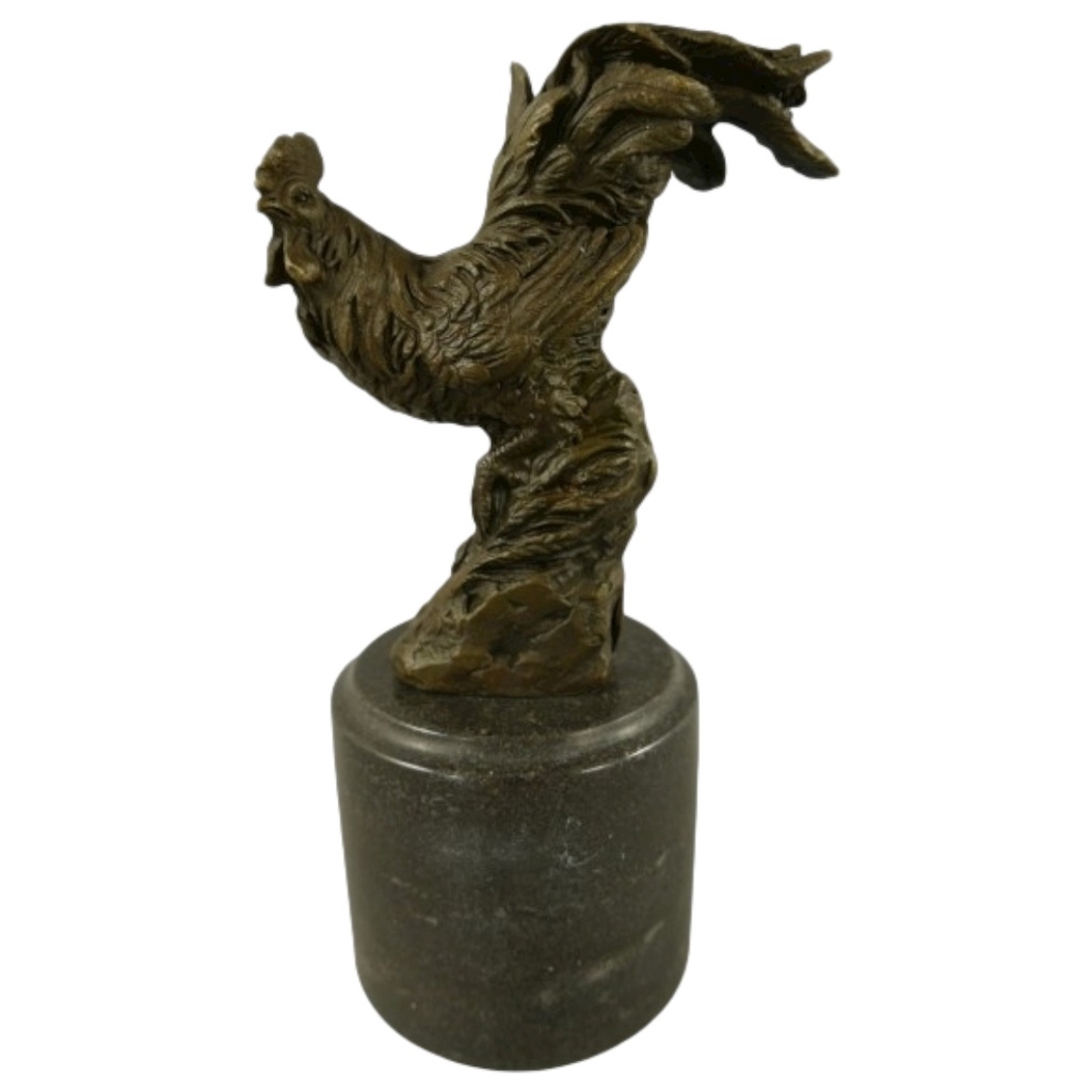 [LA-70654] Bronzeskulptur Bronzefigur Huhn