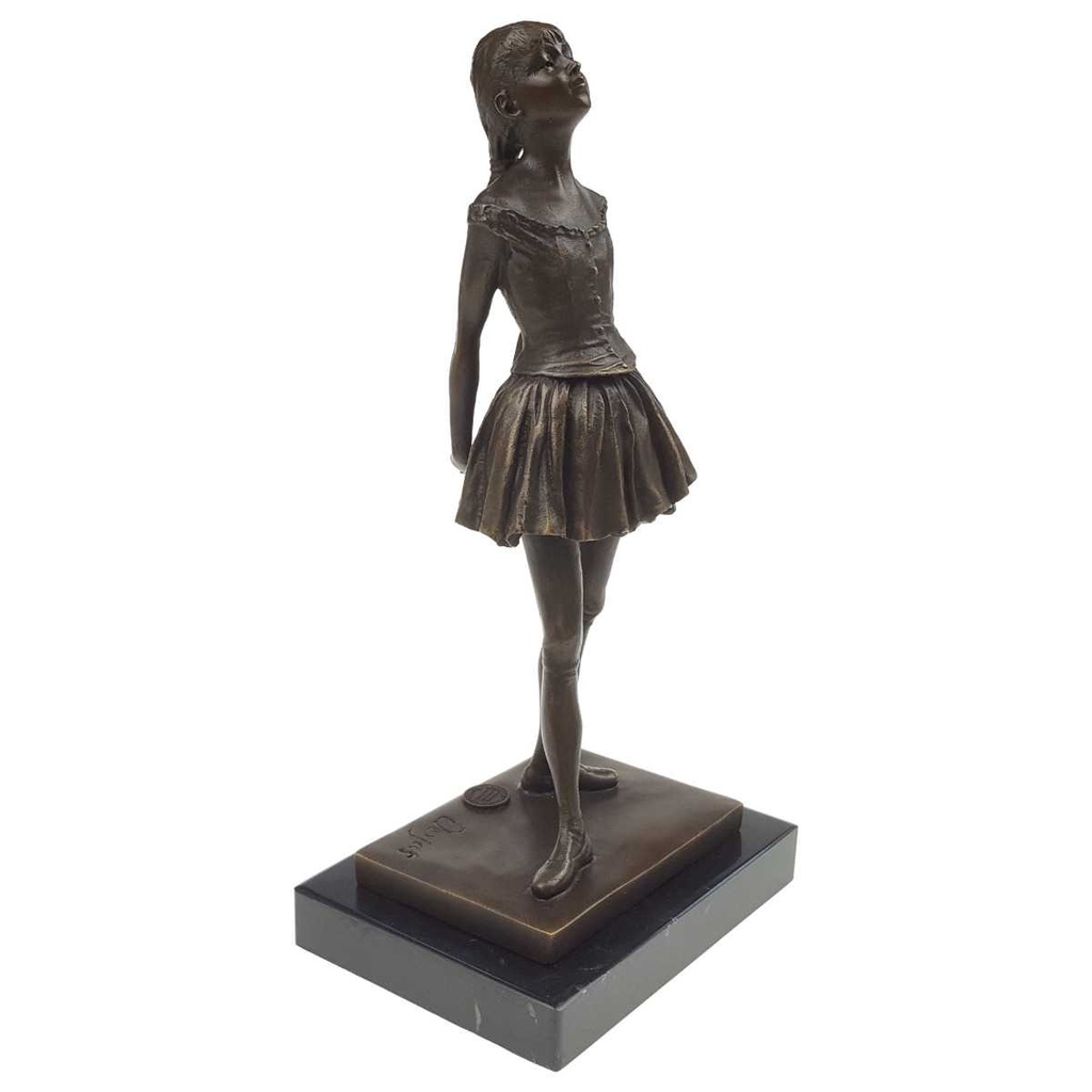 [LA-72401] Bronzeskulptur Bronzefigur Mädchen Tänzerin im Alter von vierzehn Jahren