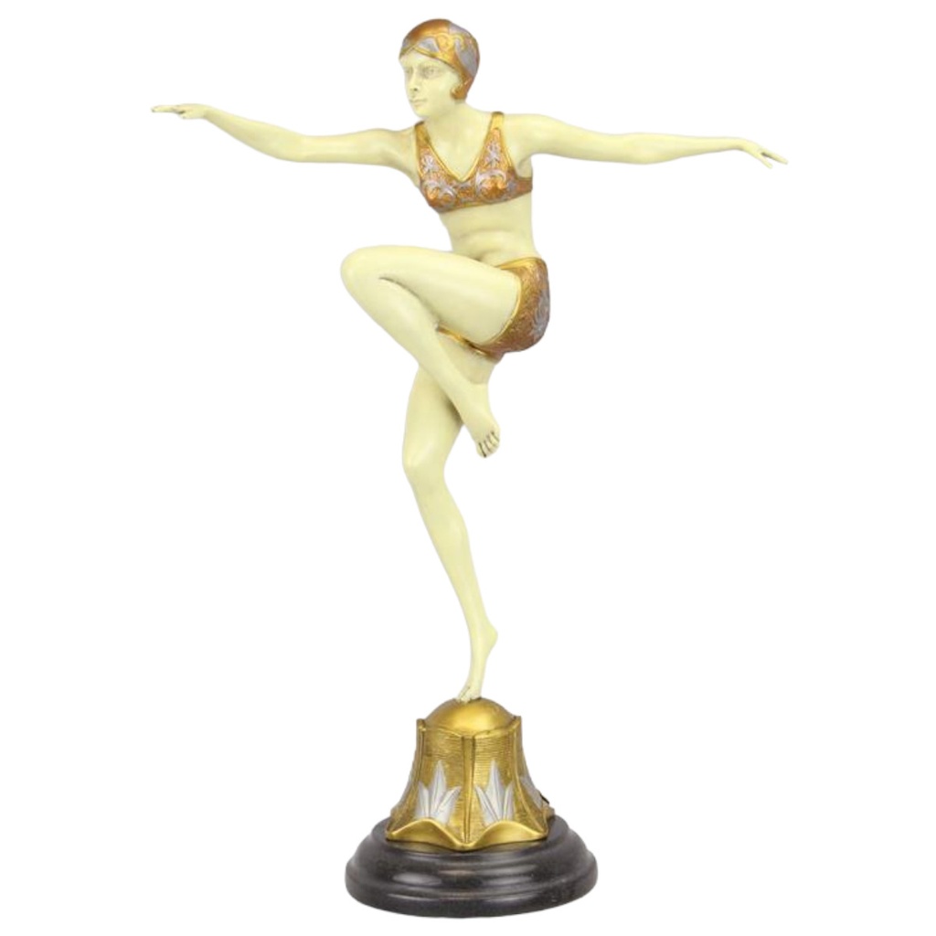 [LA-80851] Bronzeskulptur Bronzefigur Con Brio Antik farbig Antik-Stil