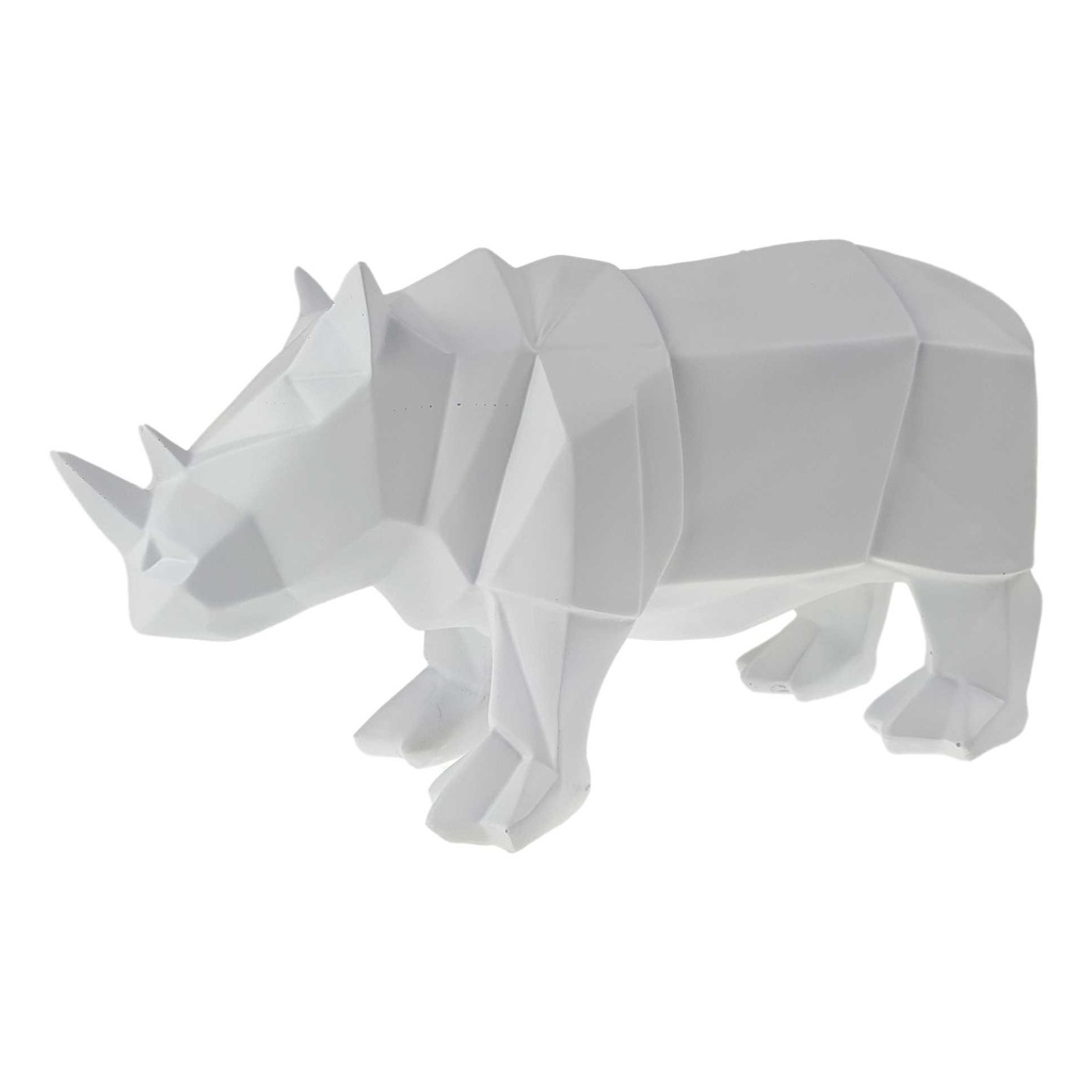 [LA-82259] Figur Skulptur Polygonal Kunstharz Nashorn