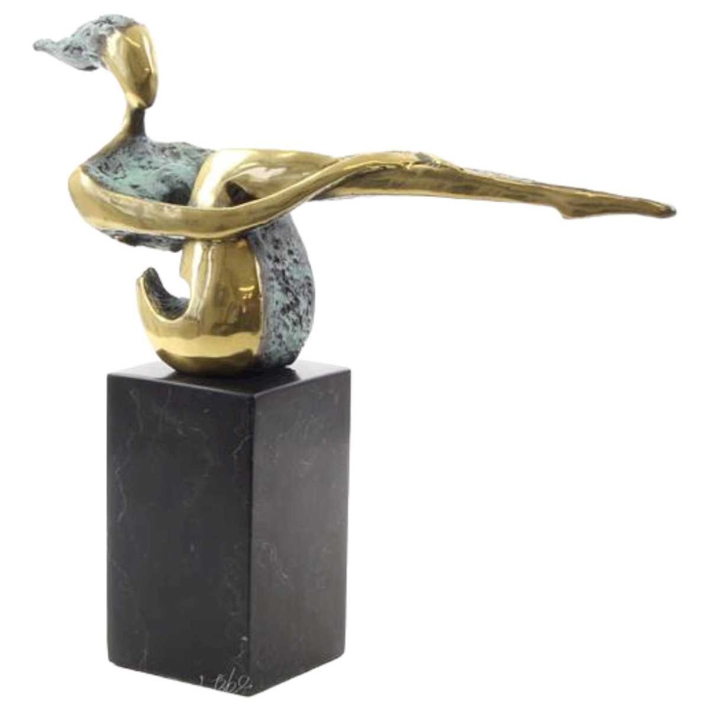 [LA-82455] Bronzeskulptur Bronzefigur Weiblicher Akt Erotik Abstrakt-Stil