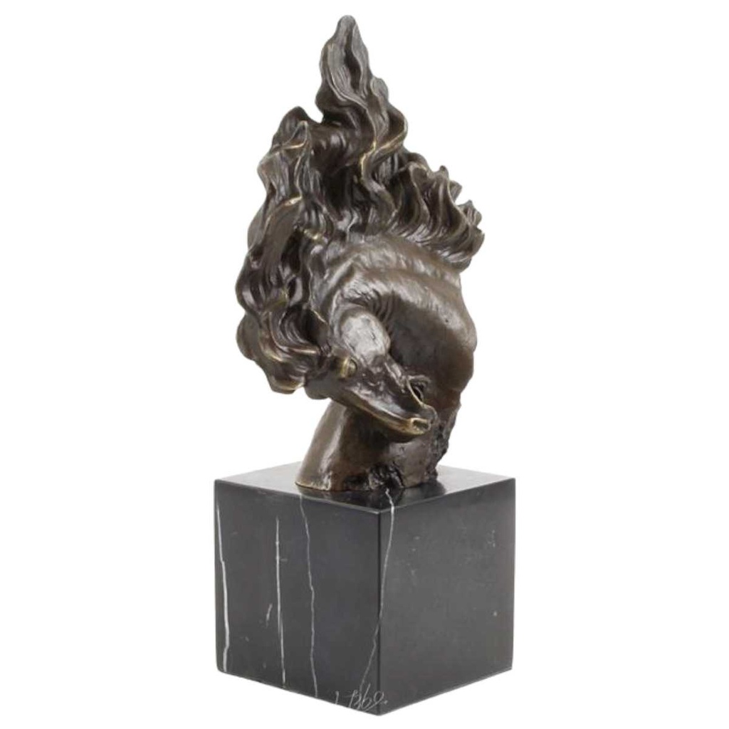 [LA-82457] Bronzeskulptur Bronzefigur Pferdekopf