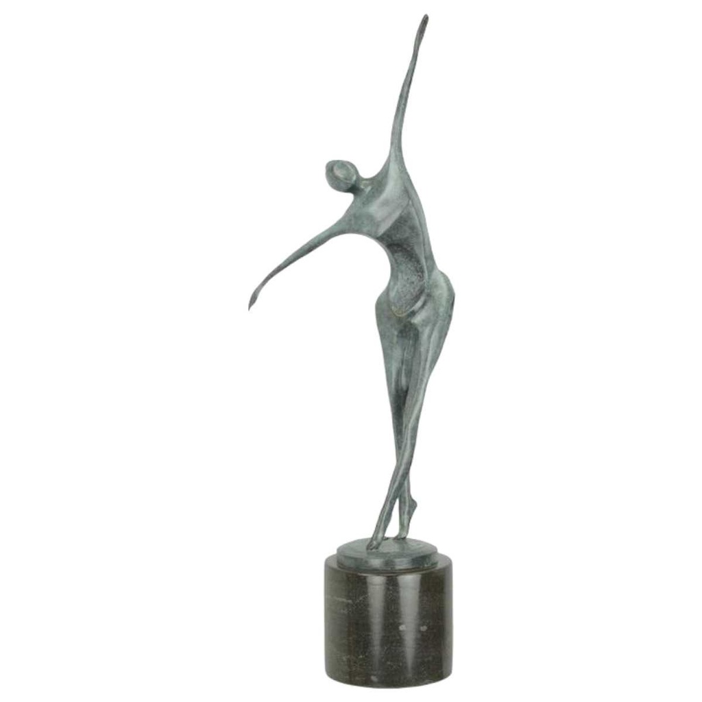 [LA-82476] Bronzeskulptur Bronzefigur Tanzender Mann Abstrakt-Stil