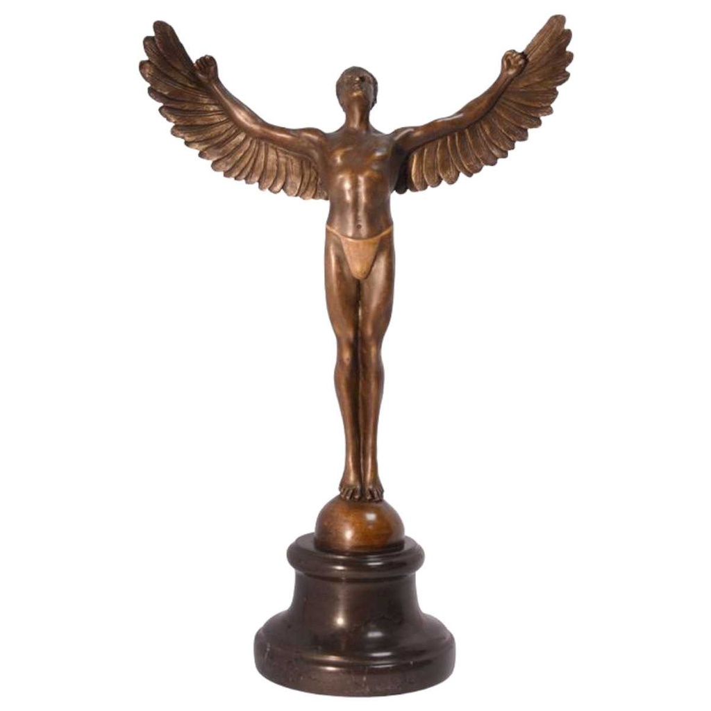 [LA-82478] Bronzeskulptur Bronzefigur Ikarus