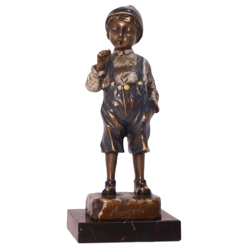 [LA-82494] Bronzeskulptur Bronzefigur Der Raucher