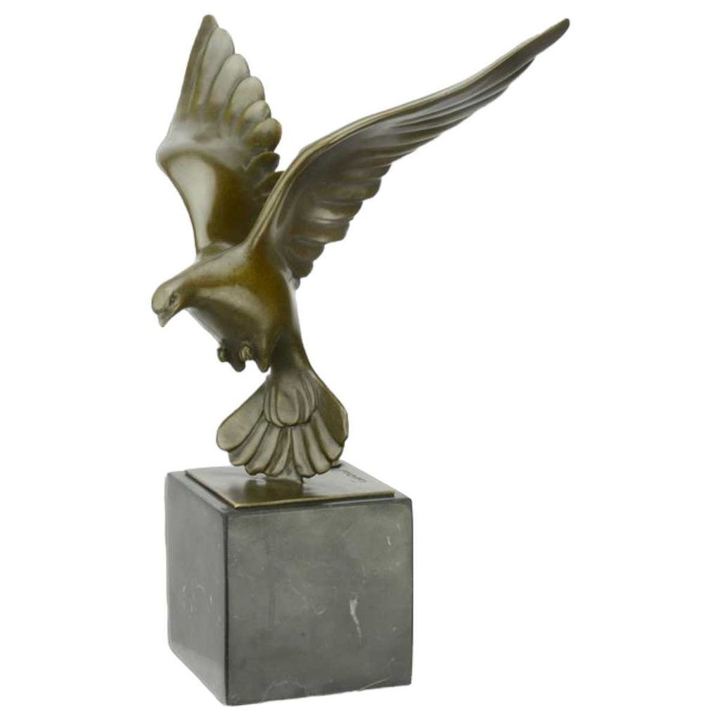 [LA-82507] Bronzeskulptur Bronzefigur Taube im Flug
