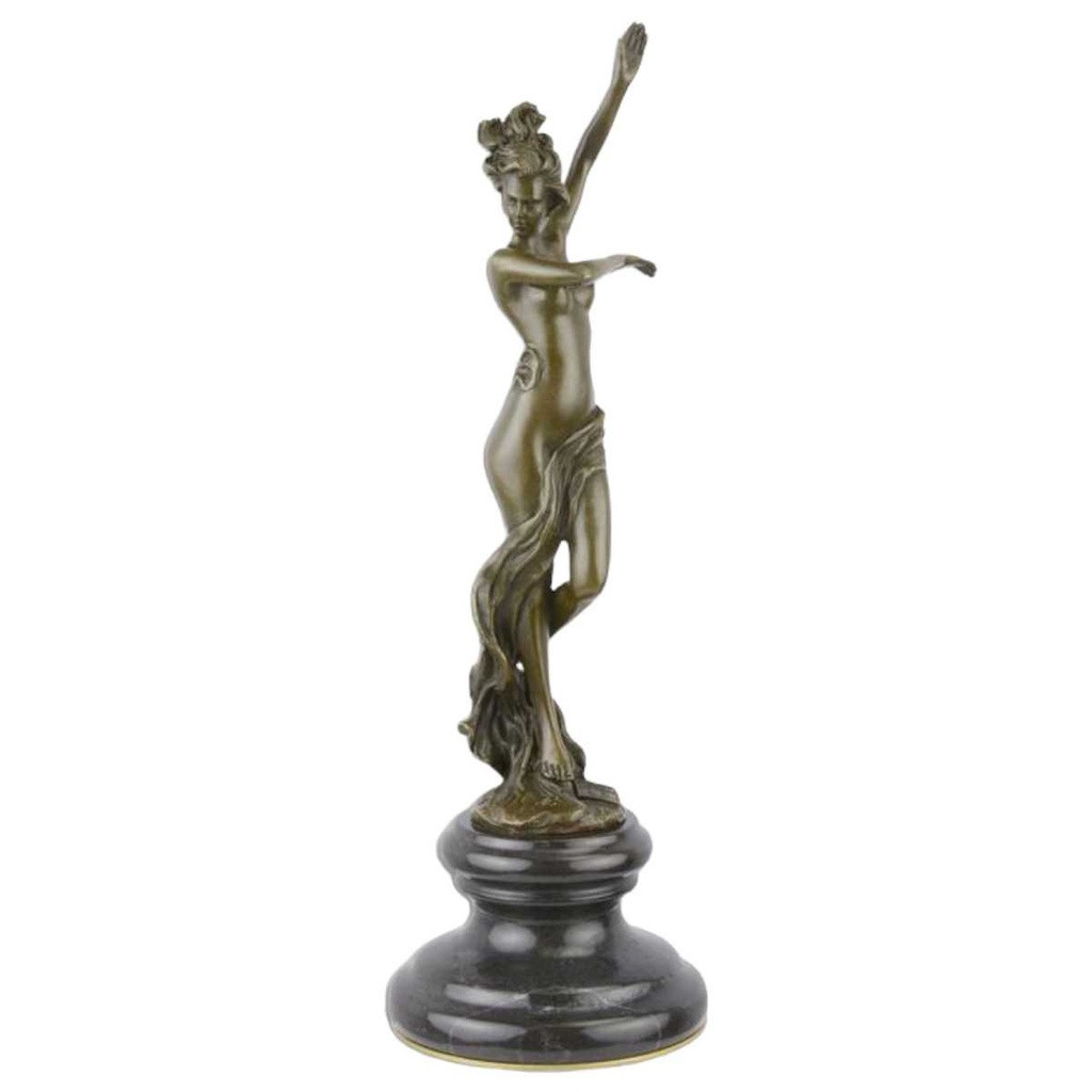 [LA-82532] Bronzeskulptur Bronzefigur Scarf Dancer